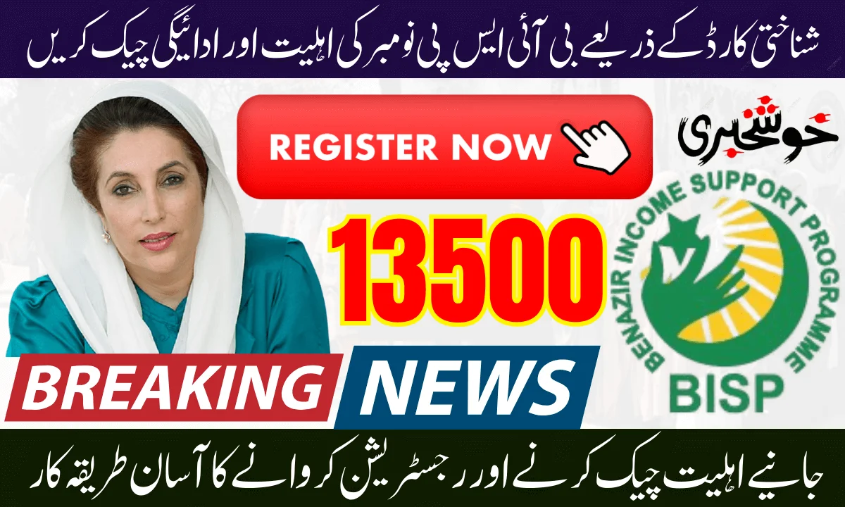 BISP 8171 Payment Eligibility November 2025 CNIC Check Registration 13500 Via Latest Methods