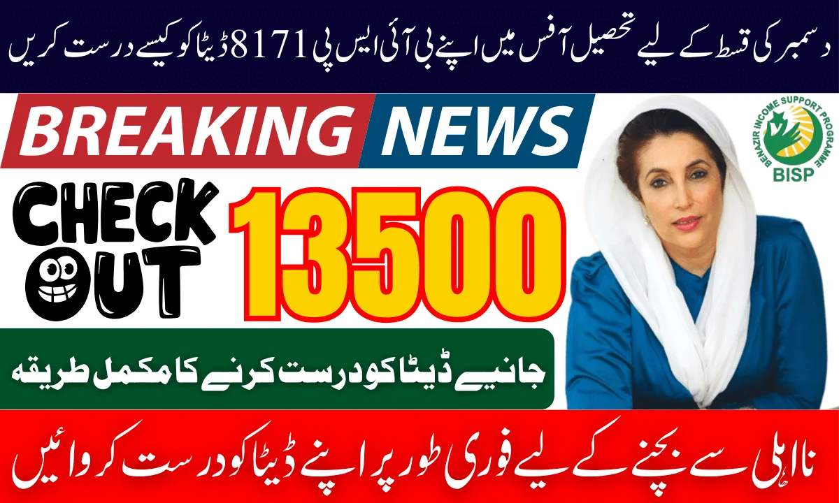 How To Correct Your BISP 8171 Data At Tehsil Office For December Installment